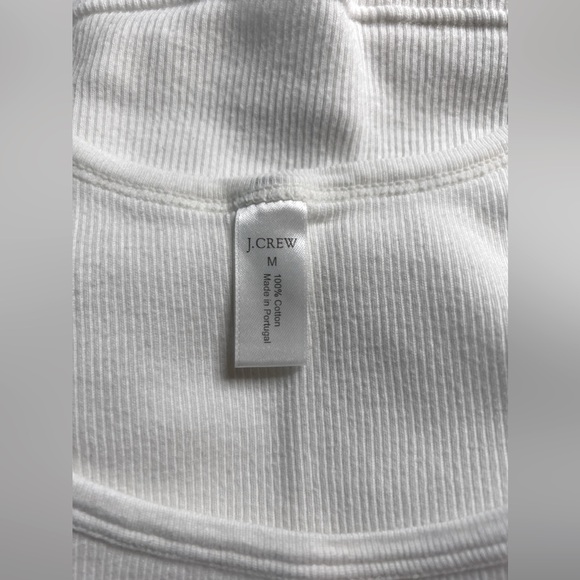 ✨EUC✨ FIVE J. Crew 100% Cotton Ribbed Stretchy Tank Tops In White Size M - Picture 2 of 14
